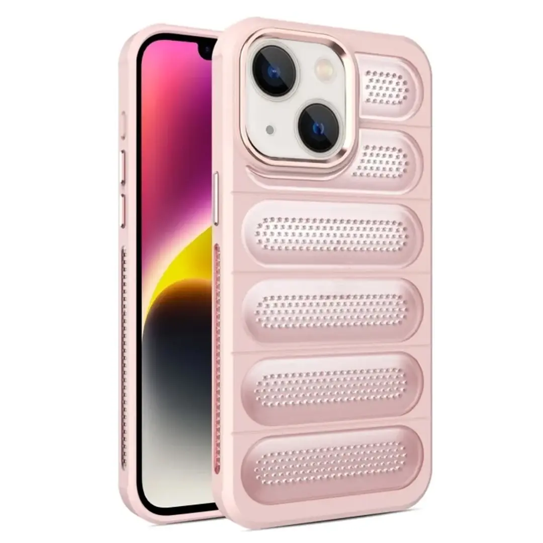 iPhone 15 Plus/iPhone 14 Plus Mesh Cooling Case Pink